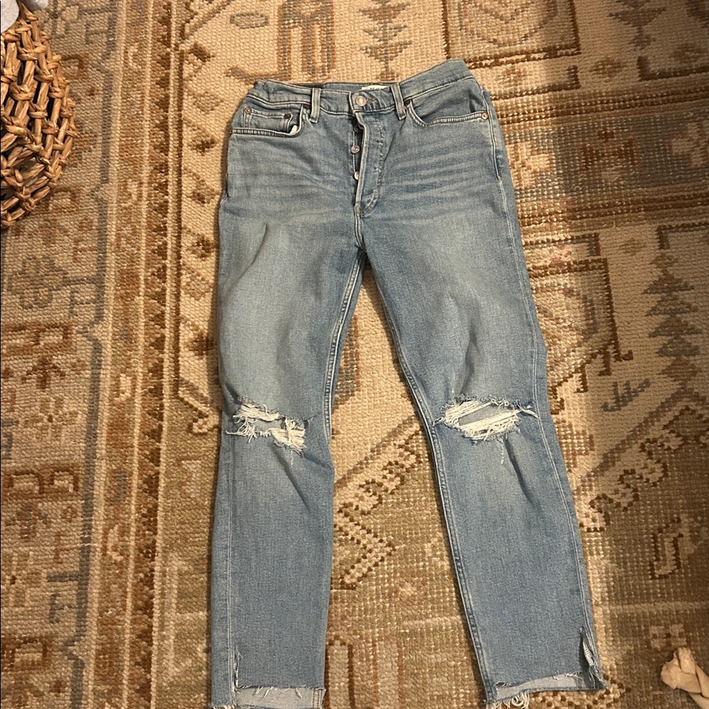 Re/Done Classic Denim Jeans Distressed